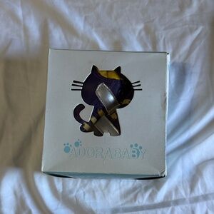 ADORABABY Kids Cat Shoes - Purple and Silver